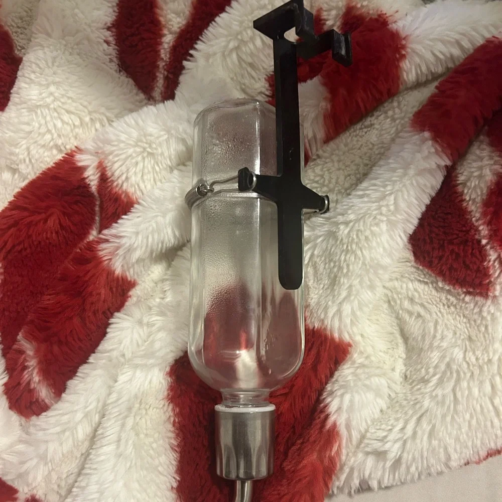 *NEW* full cheeks glass hamster drinking bottle
